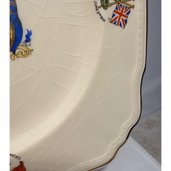 Coronation Plate Queen Elizabeth II June 2nd 1953  Alfred Meakin England 8.5" - Picture 6 of 7